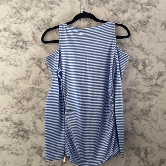 NWOT | Michael Kors | Cold Shoulder | Blue & White Stripe | Long Sleeve Top | S… - Picture 6 of 14